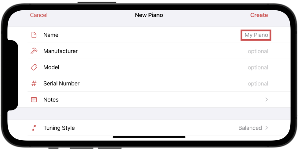 Choosing a name for the tuning document