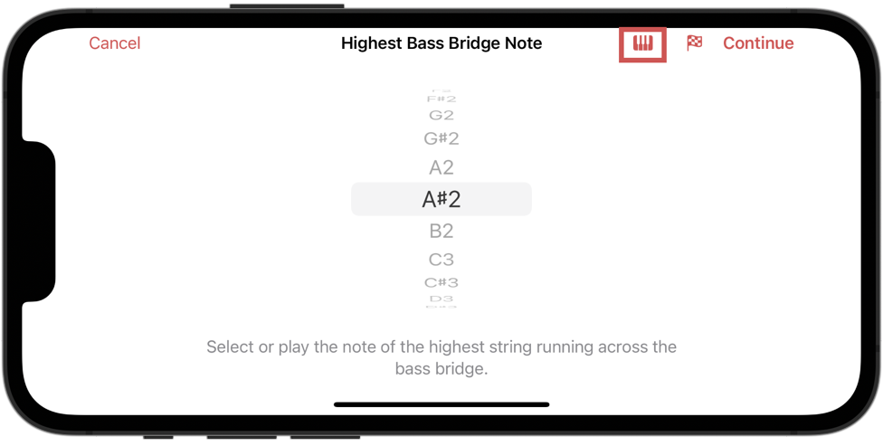 Setting the highest bass bridge note for pitch raising