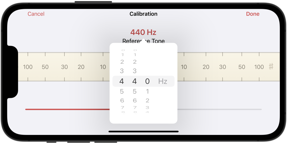 Selecting the frequency of the external tone source