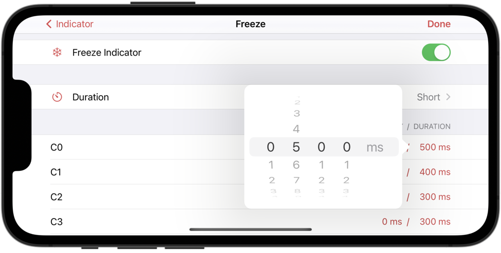 Adjusting The Freeze Duration