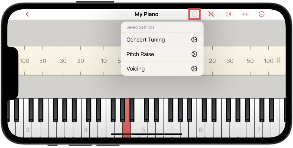 Switching Between Settings In The Tuning View