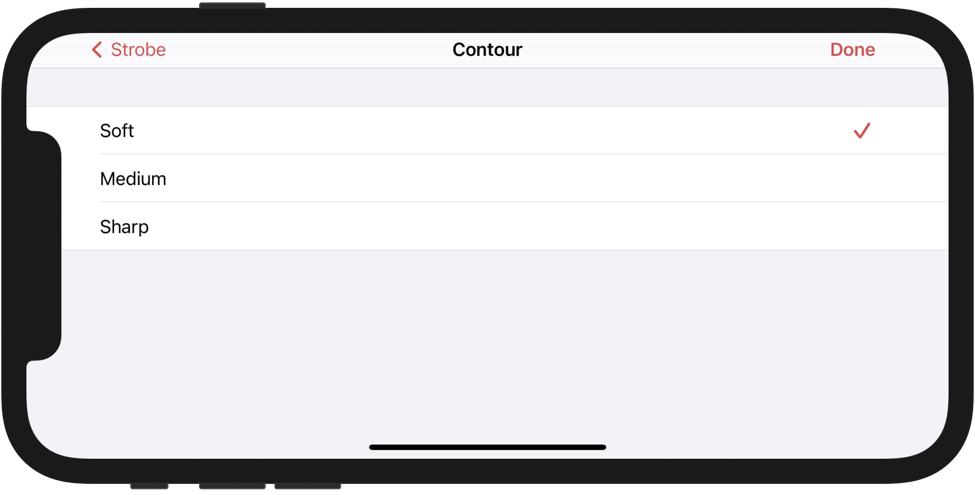 Strobe contour setting