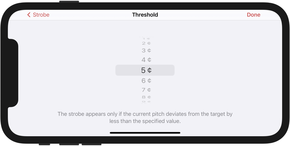 Strobe threshold setting