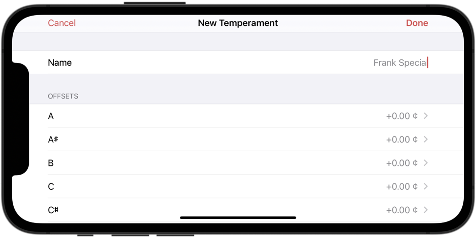 Assigning a name for a new temperament