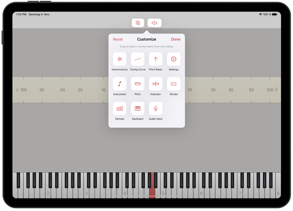 Customizing the toolbar on the iPad