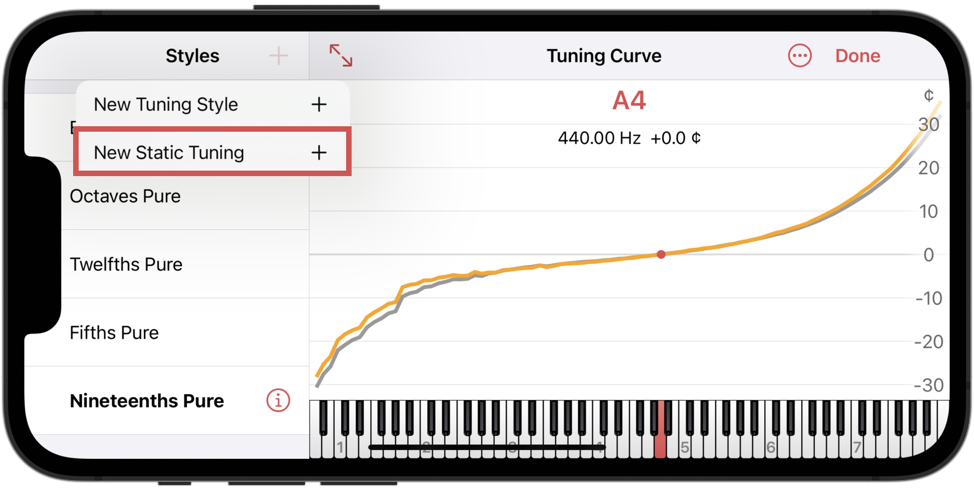 Creating a new static tuning
